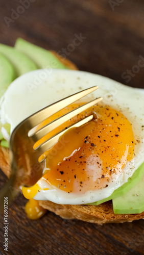 Poached egg on avocado toast