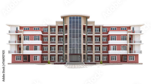 3d illustration school building, 3d rendering Isolated on Transparent Background, PNG Format