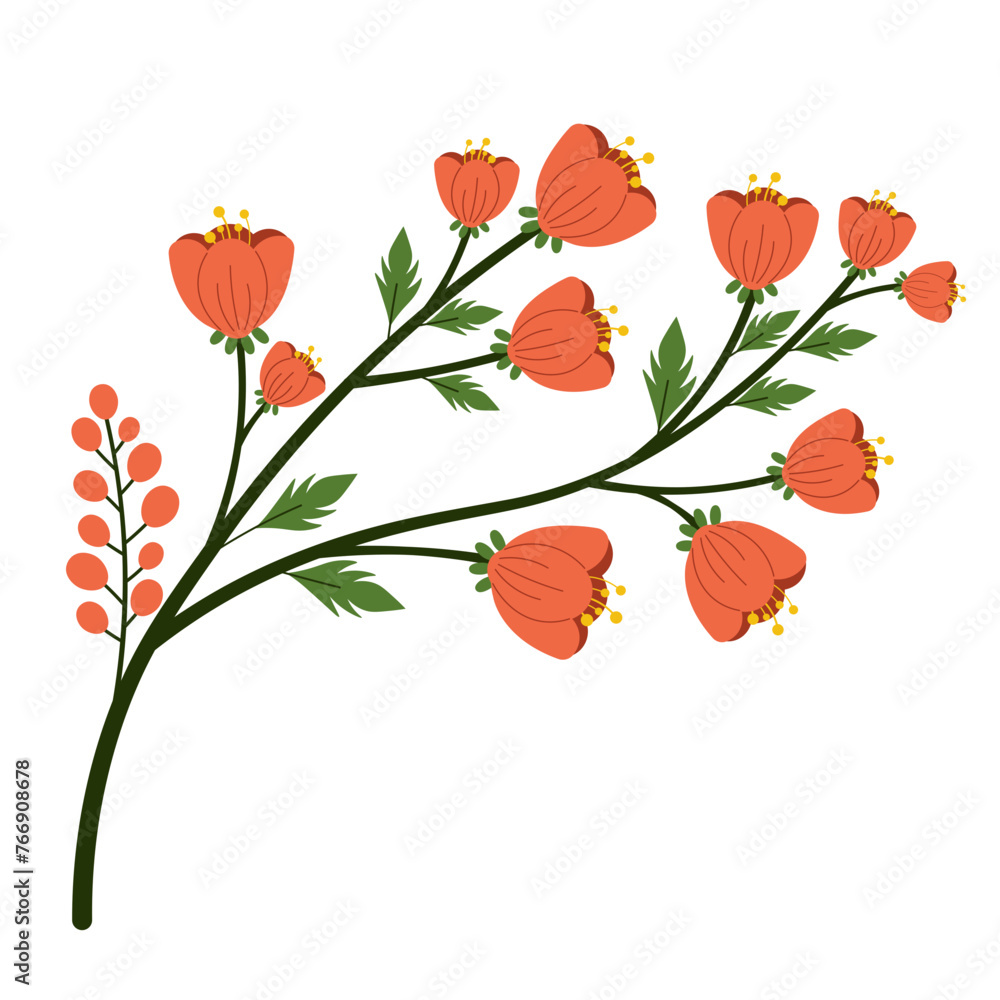 Lilies Spring Blossom Flowers Illustration Lilies Spring Blossom Flowers Illustration