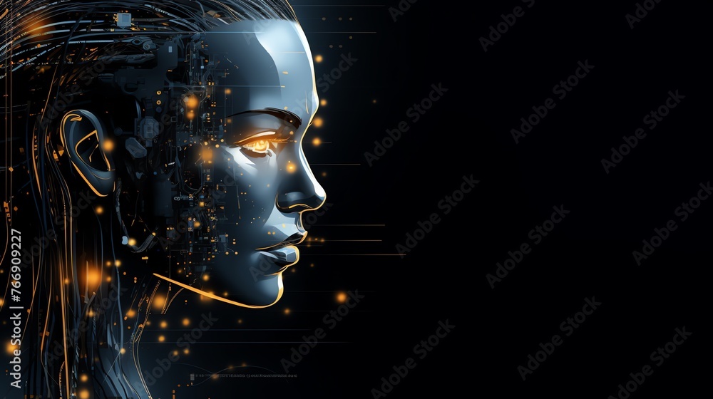 a digital art of a woman's face a digital art of a woman's face