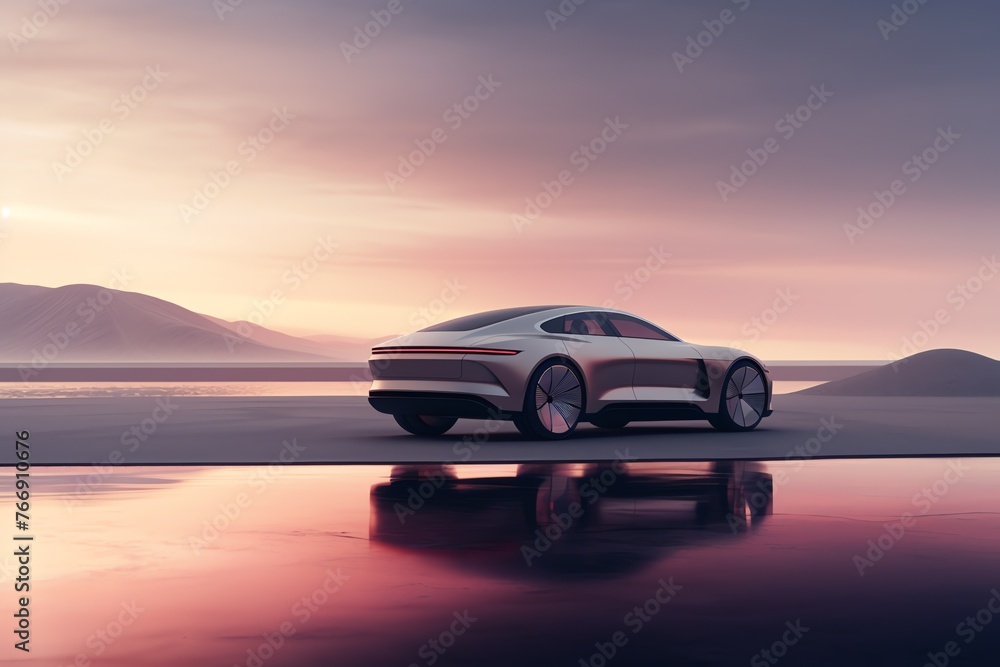 a car parked on a beach a car parked on a beach