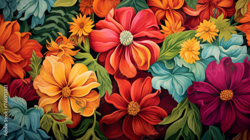 zinnias illustration  flower background  flower wallpaper  flower illustration