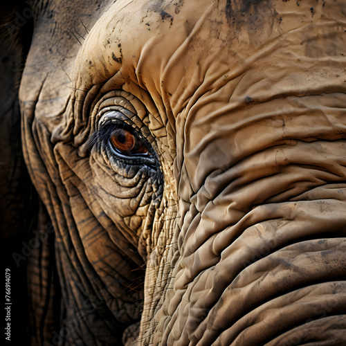 Sonnet of the Wilderness: Majestic Elephant Close-up In Its Wild Habitat