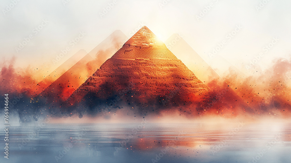 Watercolor illustration of Egypt - obrazy, fototapety, plakaty 
