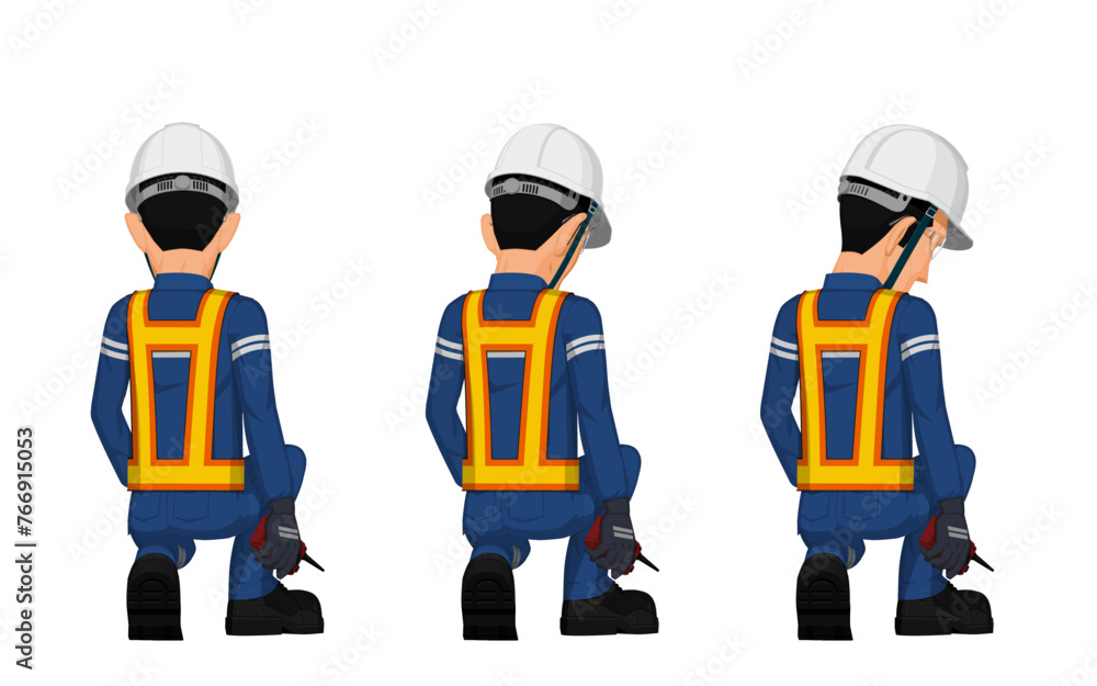 set of workers are looking something on the floor set of workers are looking something on the floor