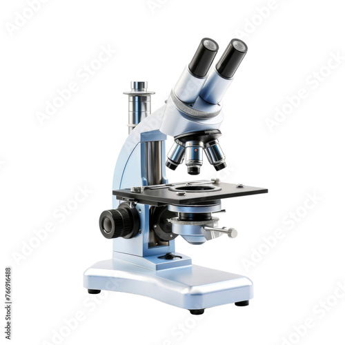 white microscope on transparent background