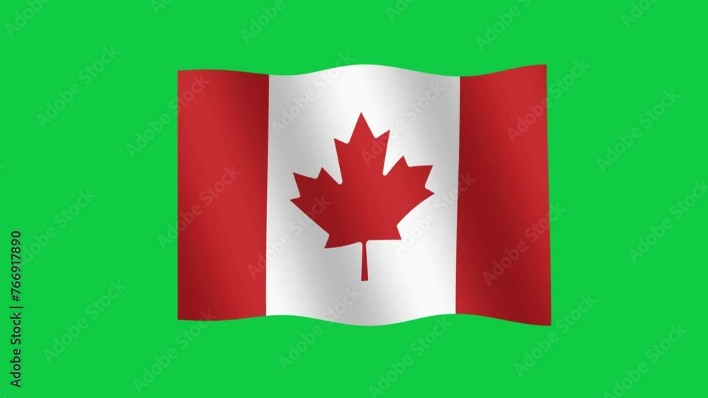 Canada National Flag Waving in an Infinite Loop Canada National Flag Waving in an Infinite Loop