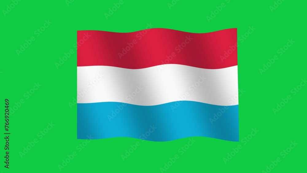 Luxembourg National Flag Waving in an Infinite Loop Luxembourg National Flag Waving in an Infinite Loop