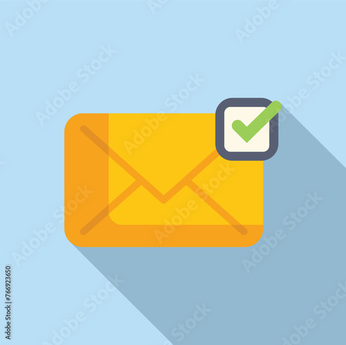 Mail info control icon flat vector. Quality products. Corporate trade price