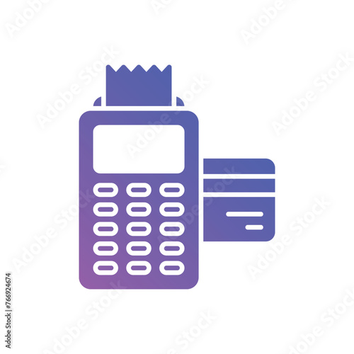 Gradient Color Pos Terminal vector icon