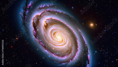 Spiral Galaxy By the Cloud 8