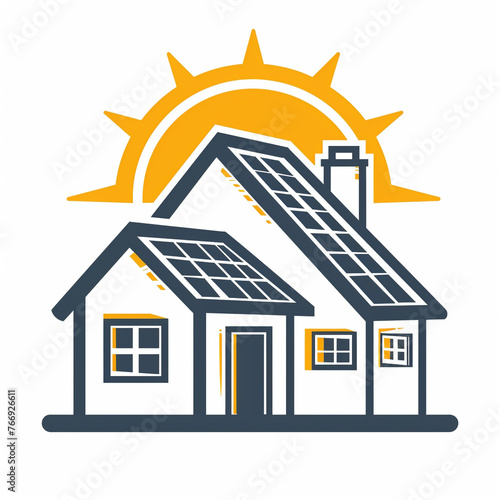 house logo, modern, southern stlye, solar pannels