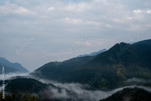 Lishan Mountains in Taichung of Taiwan