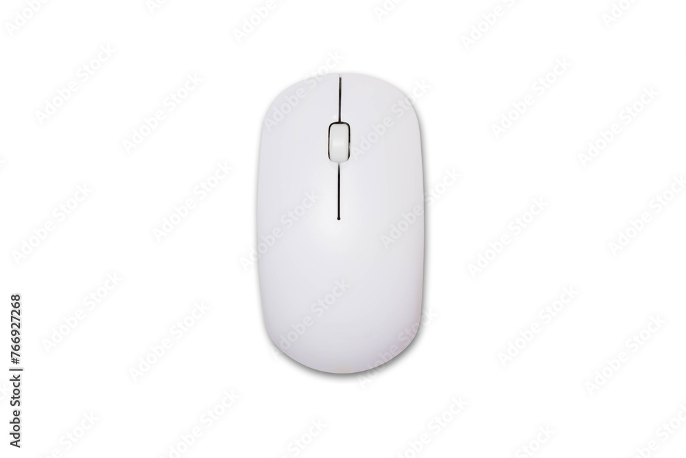 Computer mouse isolated on white background. Top view, clipping path Computer mouse isolated on white background. Top view, clipping path