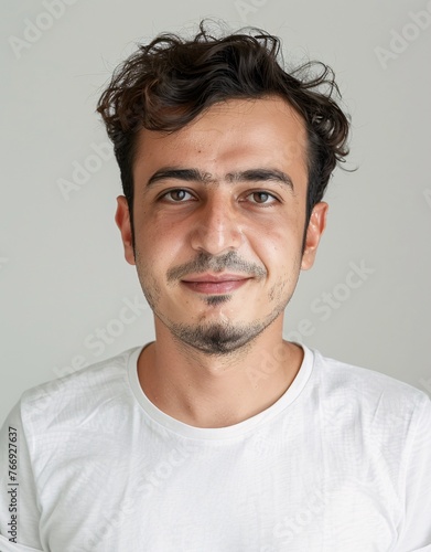 ID Photo: Turkish Man in T-shirt for Passport 02