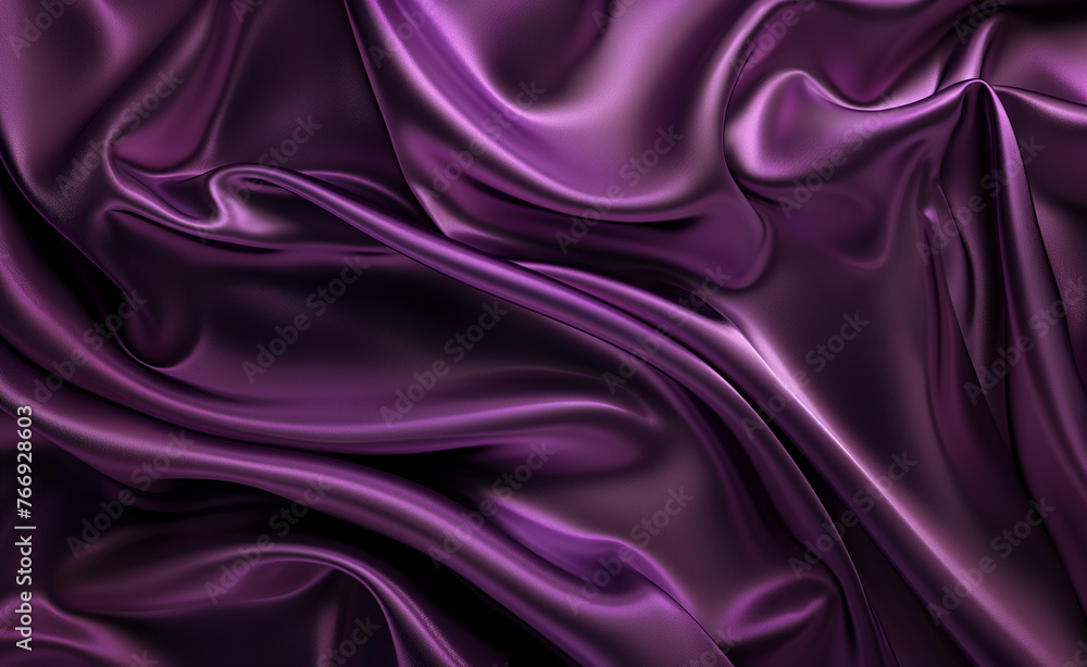 Opulent Elegance: Dark Purple Pink Silk Satin Background