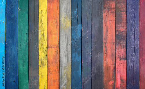 Vintage Palette: Rainbow Rustic Wood Texture