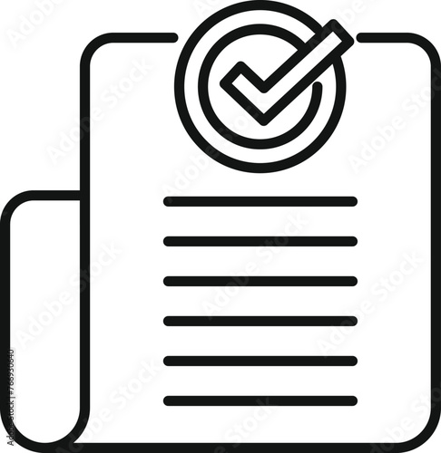 Online control documents icon outline vector. Legal consumer access. Scale price
