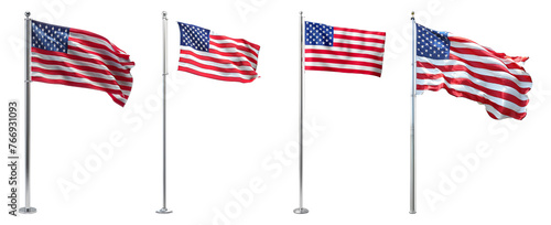 american flag set, generative ai