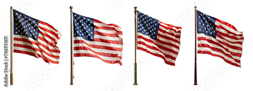 american flag set, generative ai