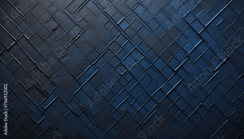 Background image of texture plaster on the wall in dark blue black tones in grunge style.
 photo
