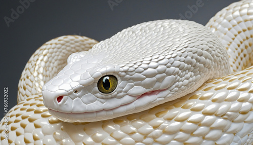 Auspicious white snake colorful background