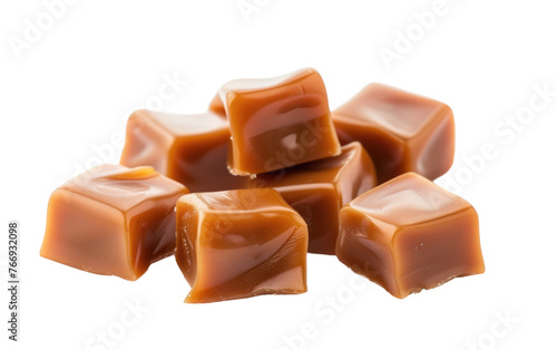 Caramel Delight: The Brown Candy Treat isolated on transparent Background