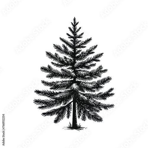 vector pine tree Silhouette ilustrations - 007