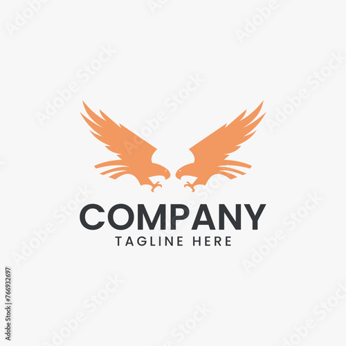 Design logo  two falcon icon symbol vector