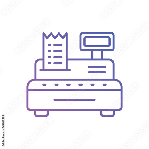 Gradient Color Cashbox vector icon