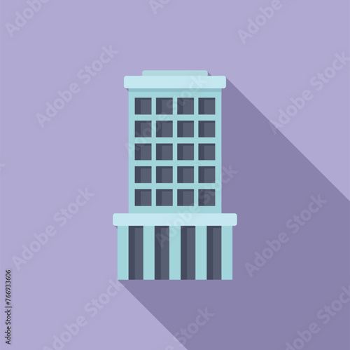 Plan multistory building icon flat vector. Style office. Area plan clinic