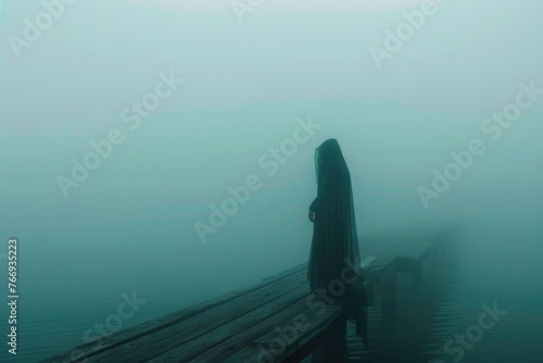 Picture a banshee in a gauzy suit standing at the edge of a fogcovered dock, her call lost over the waves
