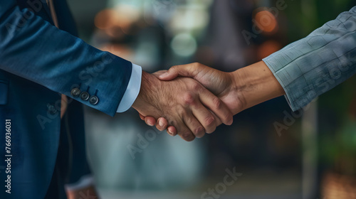 Business Partnership Handshake Success
