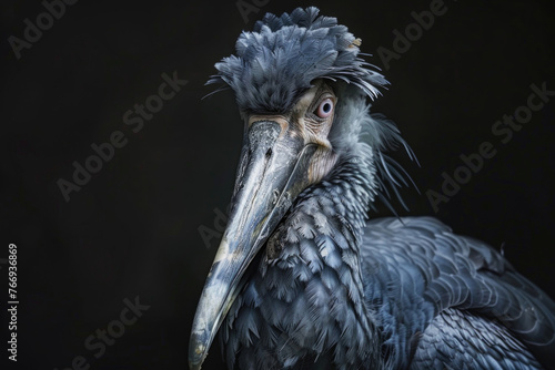 An imposing portrait of the magnificent Shoebill bird © Venka