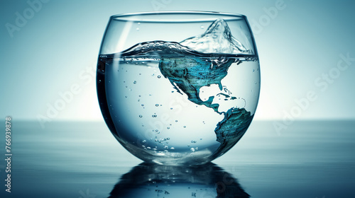 Planet Earth droping into the water  © Muhammad