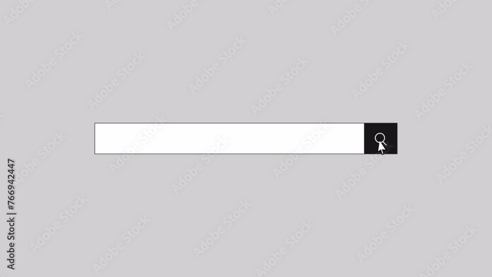 Animation the search bar on white background animation, business search query, Internet web page with search bar, internet search animation. Animation the search bar on white background animation, business search query, Internet web page with search bar, internet search animation.