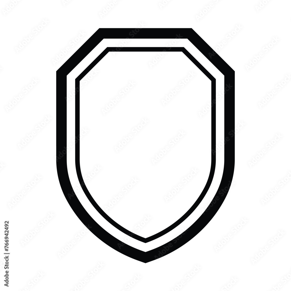 shield icon line vector shield icon line vector