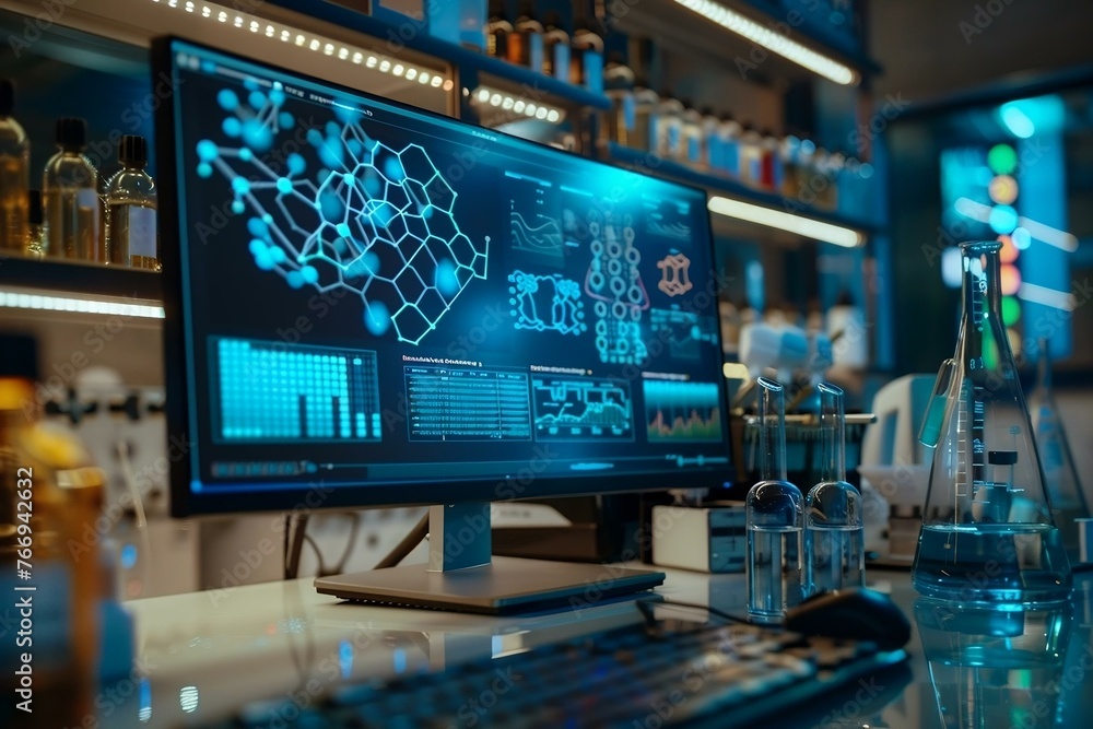 Research and development for medications molecular structure in laboratory Research and development for medications molecular structure in laboratory