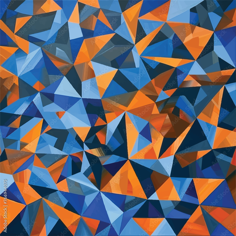 Triangle shaped colorful relief background flat design