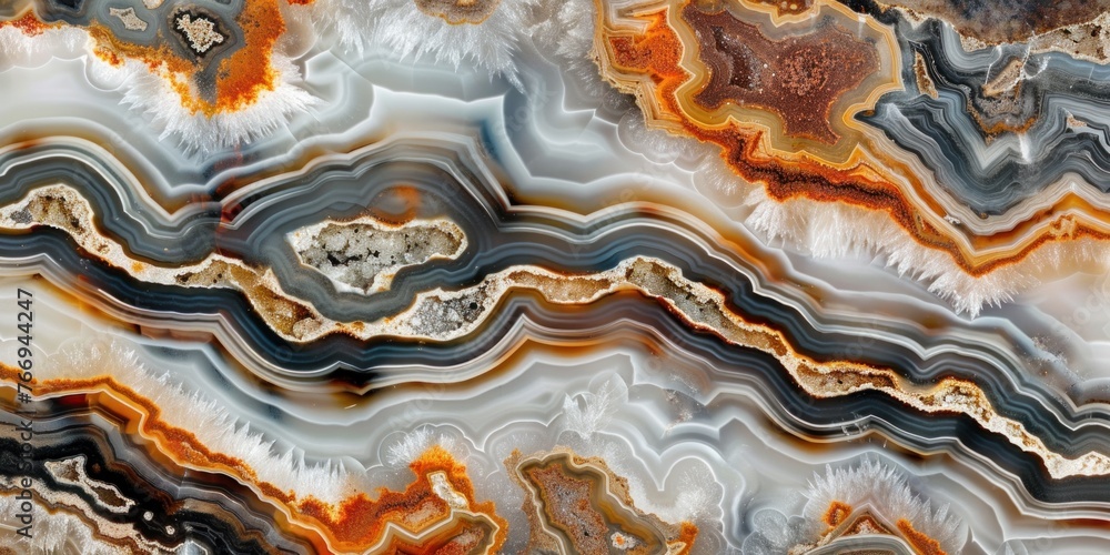 Vibrant Organic Texture of Agate Stone Vibrant Organic Texture of Agate Stone