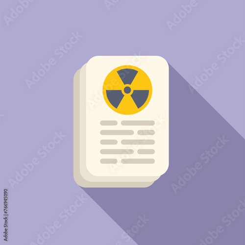 Fluorography documents icon flat vector. Medical patient. Control room
