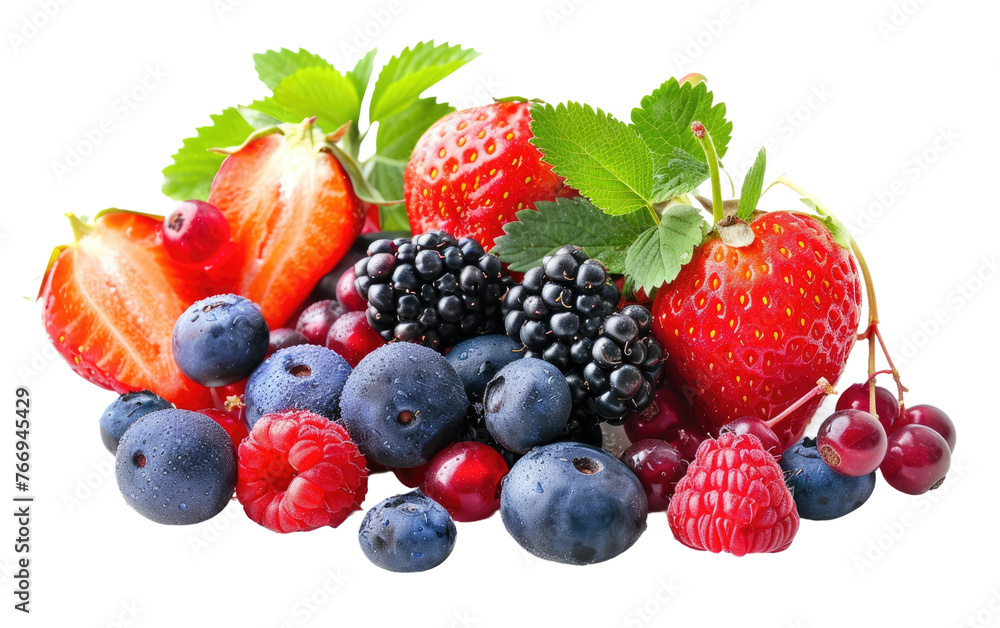 Summer's Bounty: Fresh Fruits and Berries isolated on transparent Background Summer's Bounty: Fresh Fruits and Berries isolated on transparent Background