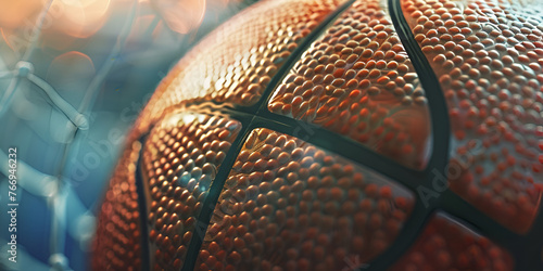 A basketball yellow and orange court blurred background