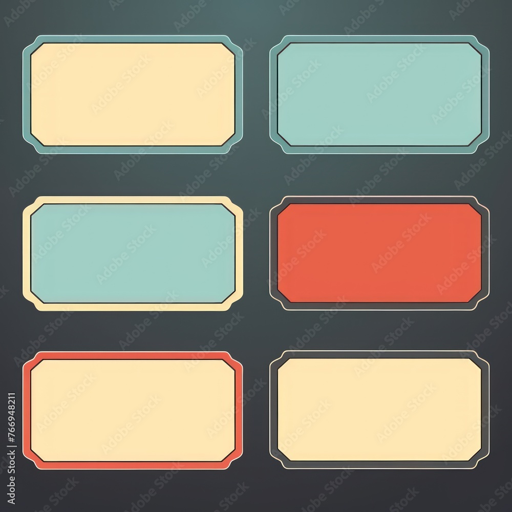A set of nine different colored square paper with white borders A set of nine different colored square paper with white borders