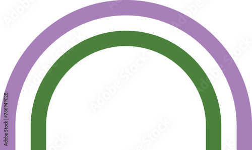 Gender Queer Pride Flag Rainbow LGBTQ Illustration