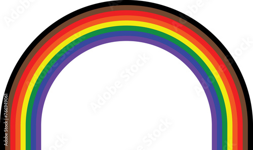 Philadelphia Pride Flag Rainbow LGBTQ Illustration