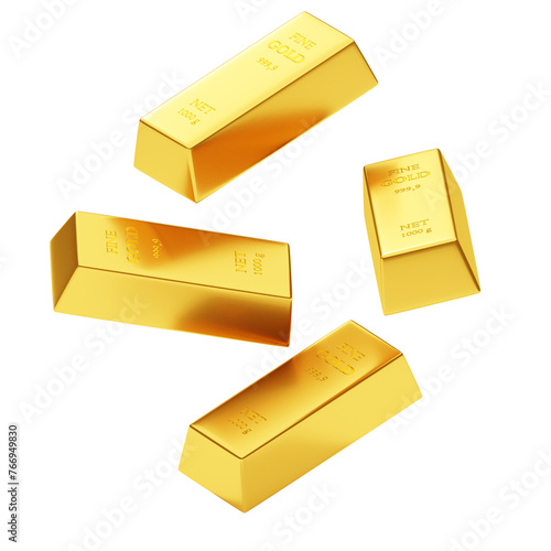 3D Gold Bar Illustration