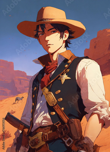 cowboy in the desert
