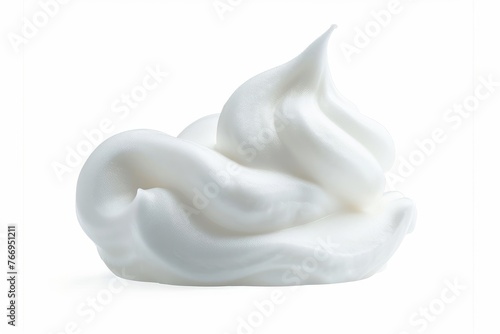 Shaving foam isolated on white background. Full Depth of field. Focus stacking. PNG  Generative AI 