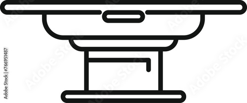 Control bed xray image icon outline vector. Room department. Analysis control